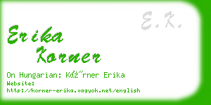 erika korner business card